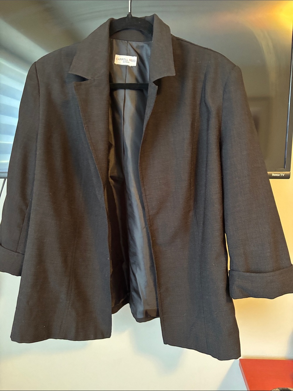 Carroll Reed Black Open-Front Women's Blazer